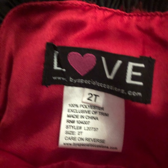 Red and Black Polka-dot Formal Dress Size 2T - Picture 4 of 4